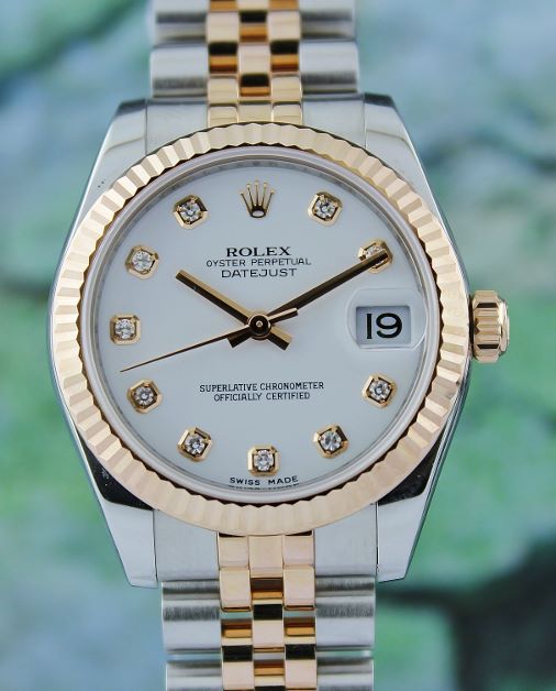 (image for) LIKE NEW ROLEX MID SIZE "PINK GOLD" OYSTER PERPETUAL DATEJUST / 178271